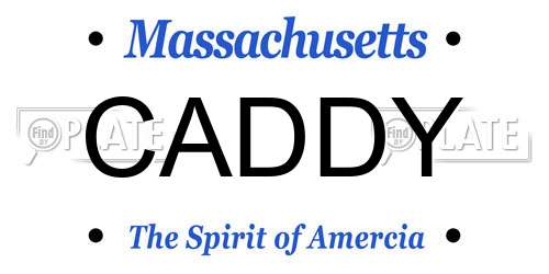 CADDY Massachusetts License Plate