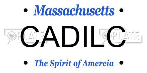 CADILC Massachusetts License Plate