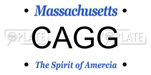 CAGG Massachusetts License Plate