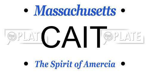 CAIT Massachusetts License Plate
