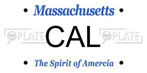 CAL Massachusetts License Plate