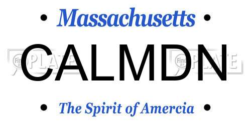 CALMDN Massachusetts License Plate