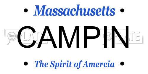 CAMPIN Massachusetts License Plate