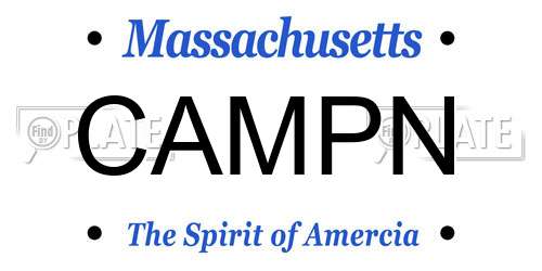 CAMPN Massachusetts License Plate