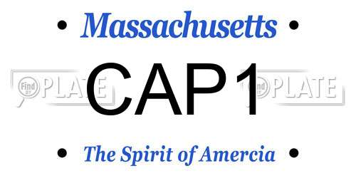 CAP1 Massachusetts License Plate