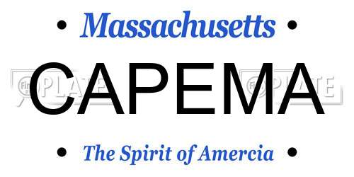 CAPEMA Massachusetts License Plate