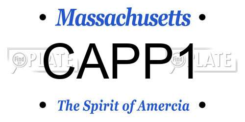 CAPP1 Massachusetts License Plate