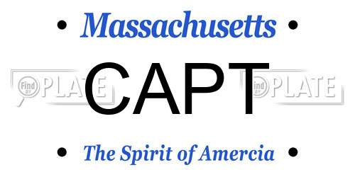 CAPT Massachusetts License Plate