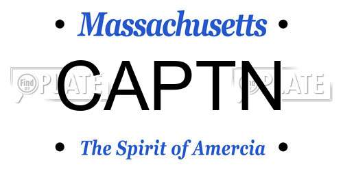 CAPTN Massachusetts License Plate