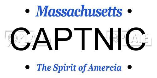 CAPTNIC Massachusetts License Plate