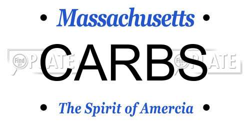 CARBS Massachusetts License Plate