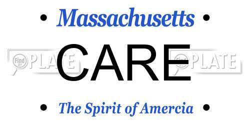 CARE Massachusetts License Plate
