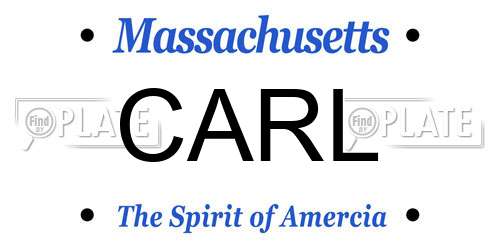 CARL Massachusetts License Plate