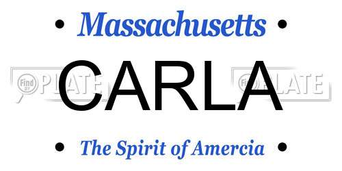 CARLA Massachusetts License Plate
