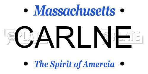 CARLNE Massachusetts License Plate