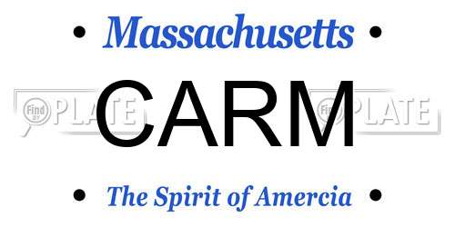CARM Massachusetts License Plate