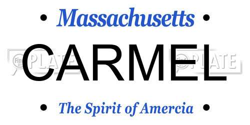 CARMEL Massachusetts License Plate