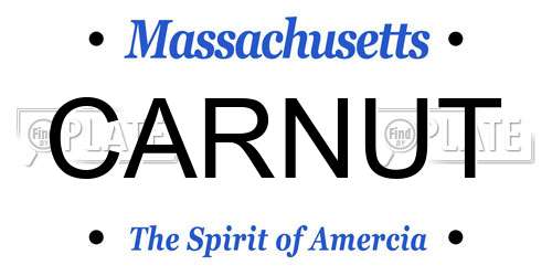 CARNUT Massachusetts License Plate