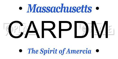 CARPDM Massachusetts License Plate