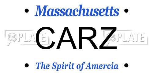 CARZ Massachusetts License Plate
