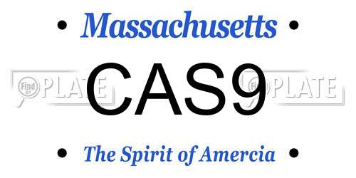 CAS9 Massachusetts License Plate