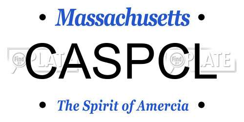 CASPCL Massachusetts License Plate
