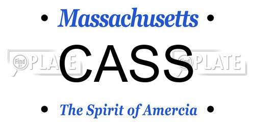 CASS Massachusetts License Plate