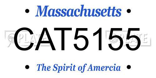 CAT5155 Massachusetts License Plate