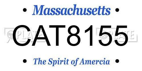 CAT8155 Massachusetts License Plate
