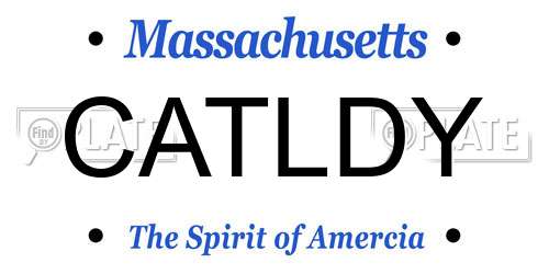 CATLDY Massachusetts License Plate