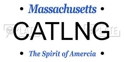 CATLNG Massachusetts License Plate