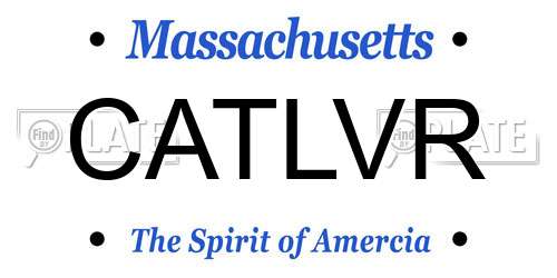 CATLVR Massachusetts License Plate