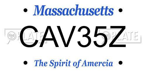 CAV35Z Massachusetts License Plate