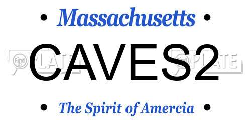 CAVES2 Massachusetts License Plate