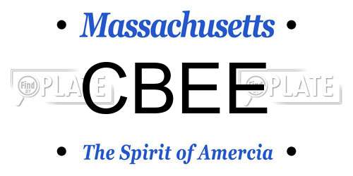 CBEE Massachusetts License Plate