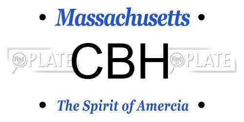 CBH Massachusetts License Plate