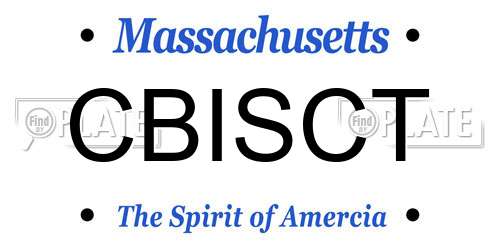 CBISCT Massachusetts License Plate