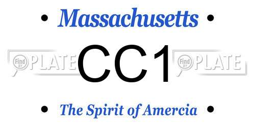 CC1 Massachusetts License Plate