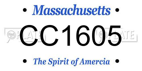 CC1605 Massachusetts License Plate