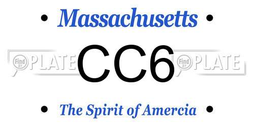 CC6 Massachusetts License Plate