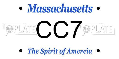 CC7 Massachusetts License Plate