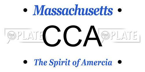 CCA Massachusetts License Plate