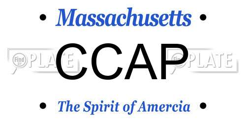 CCAP Massachusetts License Plate