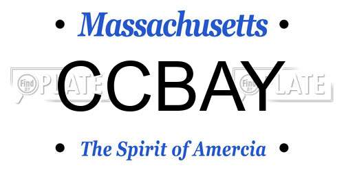 CCBAY Massachusetts License Plate