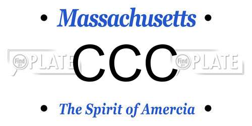 CCC Massachusetts License Plate