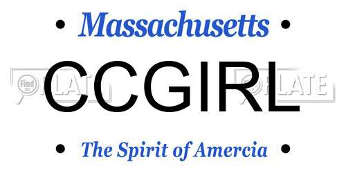 CCGIRL Massachusetts License Plate