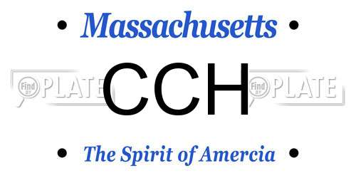 CCH Massachusetts License Plate
