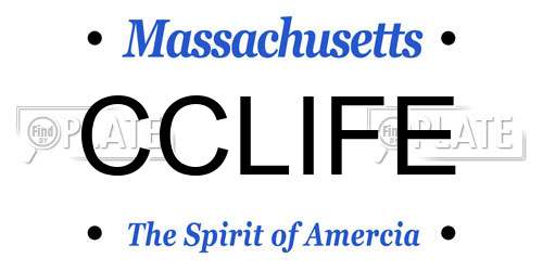 CCLIFE Massachusetts License Plate