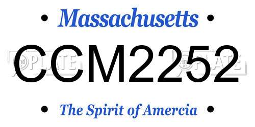 CCM2252 Massachusetts License Plate