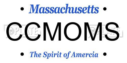 CCMOMS Massachusetts License Plate